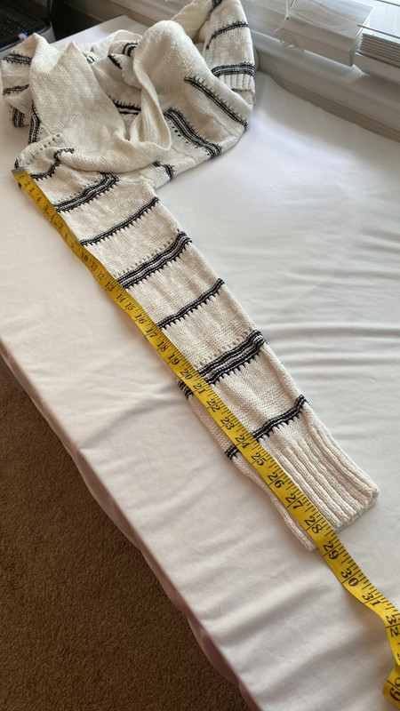 Maurice’s cardigan open front long sleeves longer length stripes size medium 5