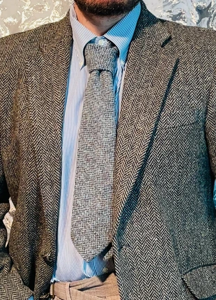 Rare cravate en laine Harris tweed bleu chiné, marque: Harris Tweed, état: Très bon état, 59,90 €, 63,60 € Protection acheteurs incluse