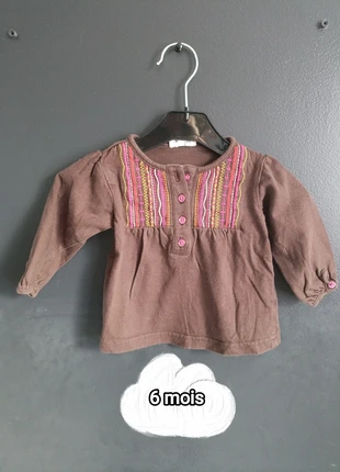 T-shirt manches longues fille 6 mois très bon état, marca: Kimbaloo, estado: Muy bueno, tamaño: 3-6 meses / 62 cm, 1,50 €, 2,28 € Protección al comprador incluida