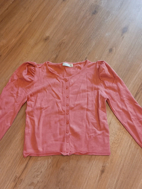 Cardigan cor de rosa crop top 2