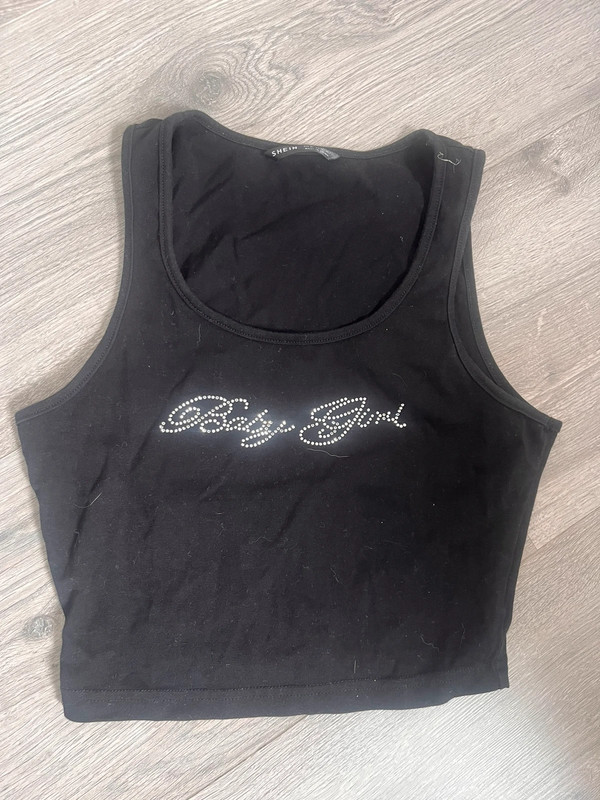 Baby girl black top naughties top Vinted