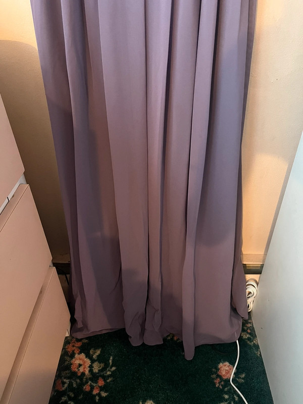 Bill Levkoff purple halter bridesmaid dress 5