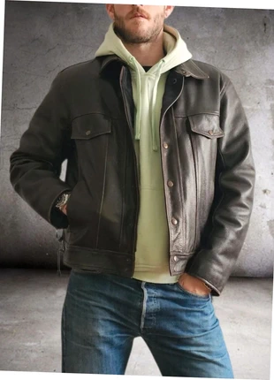 🇫🇷 Last Rebels – Veste en cuir de buffle vintage, épaisse & authentique 90's, marque: Last Rebels, état: Très bon état, taille: L, 159,00 €, 167,65 € Protection acheteurs incluse