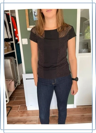 Top bi-matière | Naf Naf | Taille S (36 / 1), marque: Naf Naf, état: Très bon état, taille: S / 36 / 8, 7,00 €, 8,05 € Protection acheteurs incluse