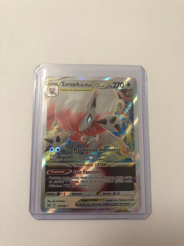 Carte pokemon zoroark de hisui vstar 147/196 origine perdue 1