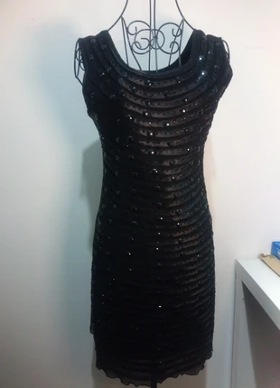 🌟Robe noire perlée élégante soirée, marque: Chuang YI, état: Très bon état, taille: M / 38 / 10, 10,90 €, 12,15 € Protection acheteurs incluse