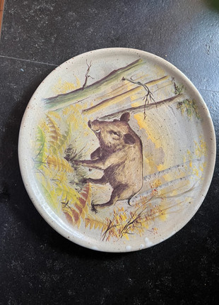 Assiette décorative sanglier, marque: Grès, état: Très bon état, 10,00 €, 11,20 € Protection acheteurs incluse
