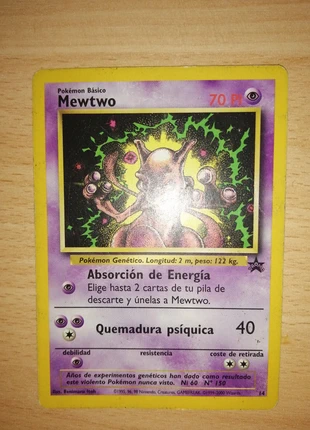 Pokemon Mewtwo 14 Ultra Rare PROMO Black Star Spanish 1999, merk: Pokémon, staat: Heel goed, € 10,00, € 11,20 inclusief Kopersbescherming