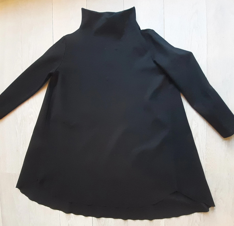 Nowa piękna czarna trapezowa koktajlowa sukienka Debut, rozmiar uniwersalny 1