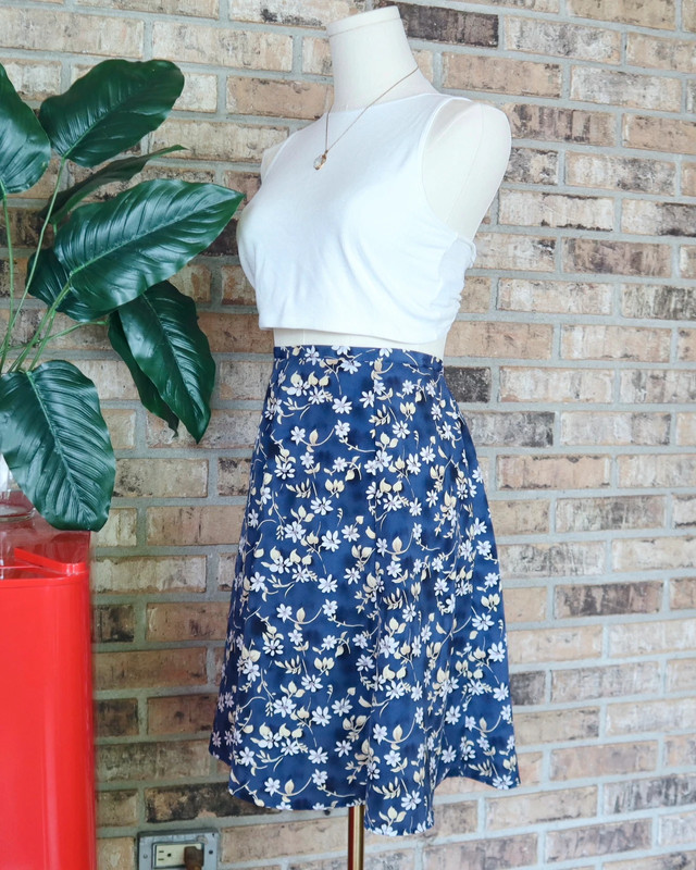 Vintage floral Flared Skirt 2