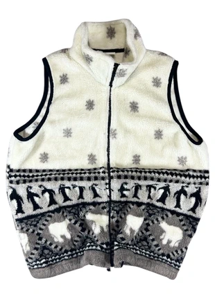 Gilet polaire vintage motifs pingouins & ours blanc - Made in USA - Taille L - 80/90’s/2000’s, brand: Vintage Dressing, condition: Very good, size: L, €25.00, €26.95 includes Buyer Protection Pro