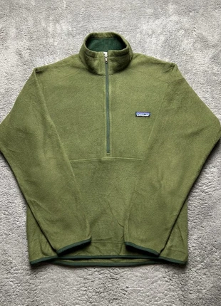 Gilet / veste 1/4 zip polaire Patagonia vert kaki S logo brodé - Vintage #4404, brand: Patagonia, condition: Very good, size: S, €49.00, €52.15 includes Buyer Protection Pro