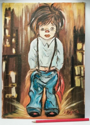 Tableau peinture Gavroche Paris montmartre, marque: 1970, état: Très bon état, 10,00 €, 11,20 € Protection acheteurs incluse