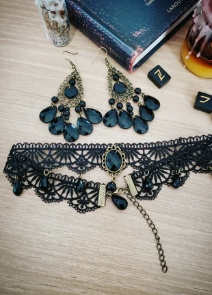 Enssemble collier ras de cou et boucles d'oreilles, condition: Very good, €5.00, €5.95 includes Buyer Protection Pro