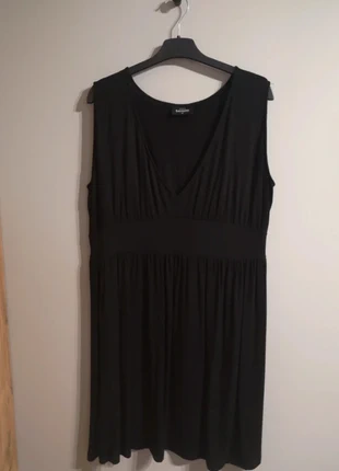 Czarna wiskozowa sukienka z dekoltem w serek Gina Benotti rozmiar 48, brand: Gina, condition: Very good, size: 4XL / 48 / 20, €13.00, €14.35 includes Buyer Protection