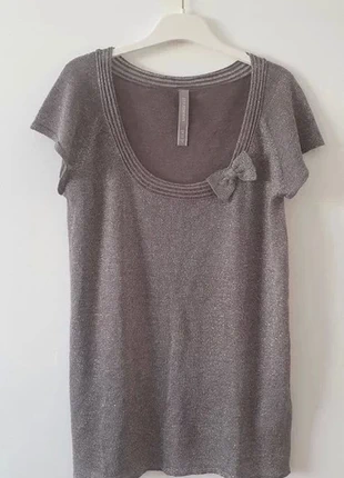 Blusa de Hilo de manga corta en color Gris Plata - Sprinfield, marque: Springfield, état: Très bon état, taille: M / 38 / 10, 4,00 €, 4,90 € Protection acheteurs incluse