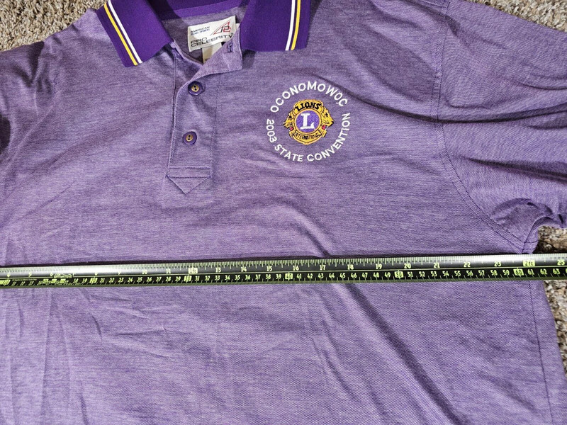 2003 Oconomowoc Lions Club State Convention Purple Polo 5