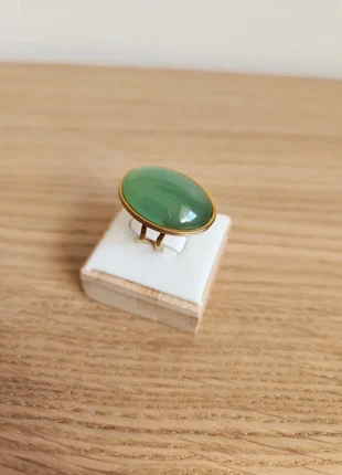 Bague acier inoxydable ajustable vert clair amande, marque: Le Marché, état: Neuf sans étiquette, taille: Ajustable, 7,00 €, 8,05 € Protection acheteurs (Pro) incluse