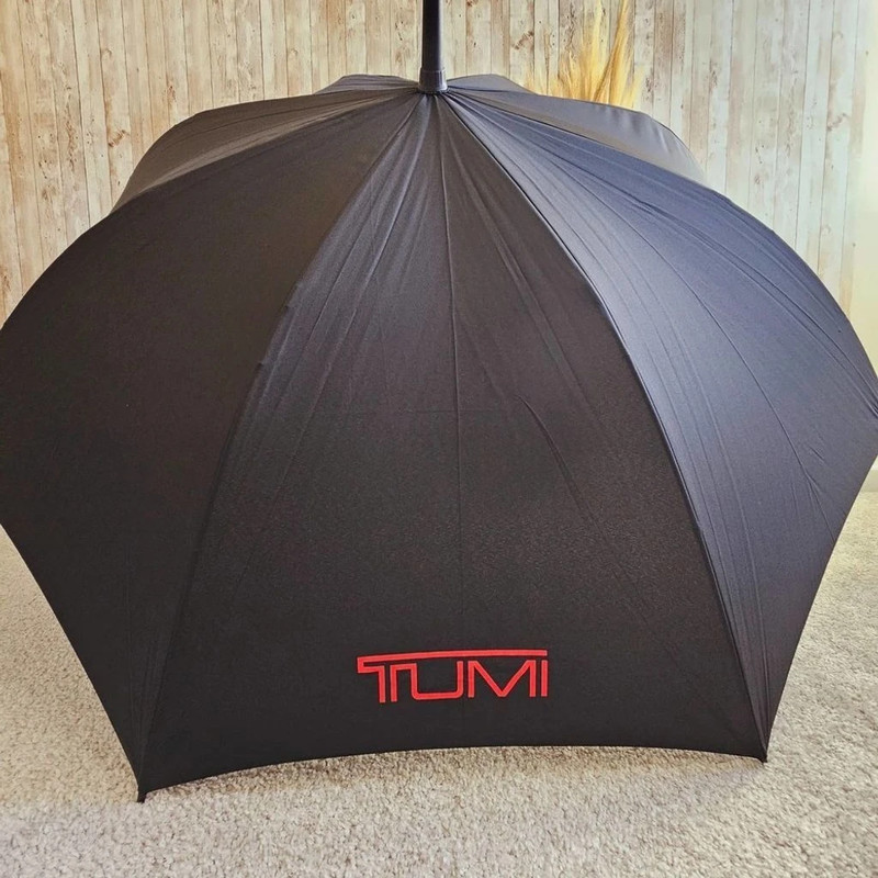 TUMI large unisex umbrella black and red 1