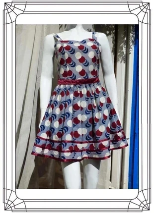 Robe bustier en véritable Wax look pin up retro colored ruffle dress wax 34 XS, marque: Vintage Chic, état: Très bon état, taille: XS / 34 / 6, 28,00 €, 30,10 € Protection acheteurs incluse