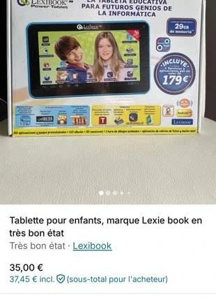 Tablette éducative enfant Lexibook Power HD – 150 applis + eBooks – Très bon état, marca: Lexibook, estado: Muy bueno, tamaño: Talla única, 35,00 €, 37,45 € Protección al comprador incluida