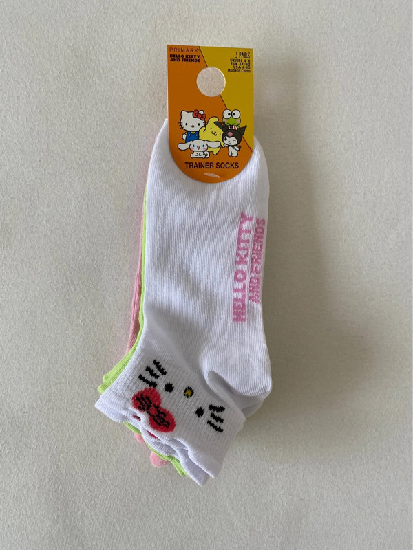 Lot De 3 Paires De Chaussettes Pour Baskets Hello Kitty 50e Anniversaire 1