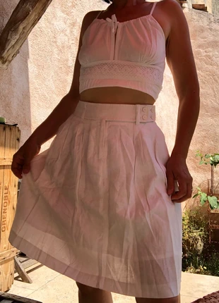 Jupe lin vintage rétro blanche annees 90 , marke: Mexx, zustand: Sehr gut, größe: M / 38 / 10, 8,00 €, 9,10 € inklusive Vinted-Käuferschutz