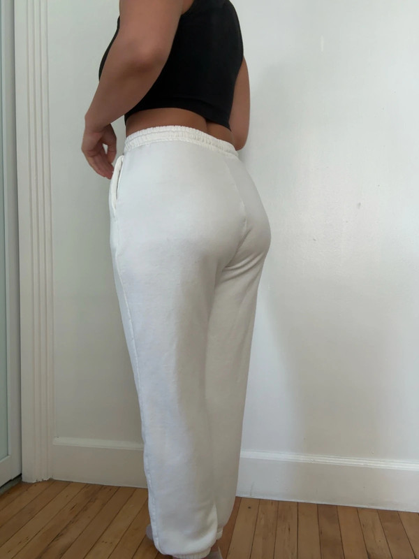 Zara White Sweatpants 2