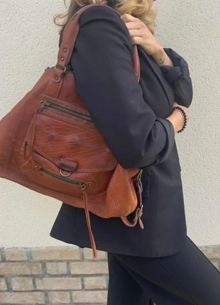 Sac en cuir Abacco marron cognac – Grand format, marque: Abaco, état: Bon état, 35,00 €, 37,45 € Protection acheteurs incluse