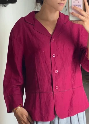 chemisier fuchsia vintage, marca: Vintage, estado: Muito bom, tamanho: S / 36 / 8, €10.00, €11.20 inclui Proteção do Comprador