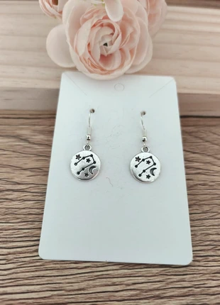 🌿 Boucles d'oreilles pendantes argentees symbole astrologique astrologie, marque: Fashion Jewelry, état: Neuf sans étiquette, 1,00 €, 1,75 € Protection acheteurs incluse