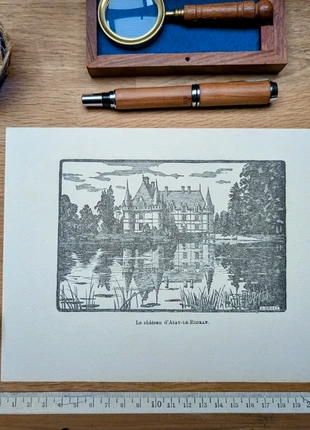 Imprimée en 1933, le château d'Azay-Le-Rideau, Indre-et-Loire. Original Vintage Authentique, brand: LesOubliées, condition: Very good, €14.90, €16.35 includes Buyer Protection Pro