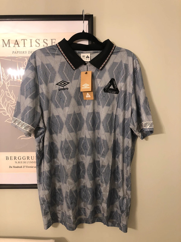 Palace Umbro Classic Jersey Flint Stone Large T Shirt Top 