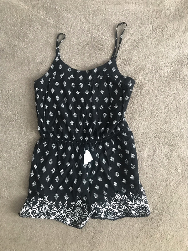 Primark black and white 2025 jumpsuit