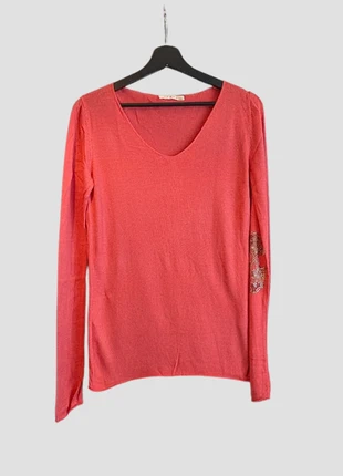 Pull corail manches longues avec détails strass tête de mort - Senes Paris, marque: Senes, état: Très bon état, taille: M / 38 / 10, 3,00 €, 3,85 € Protection acheteurs incluse