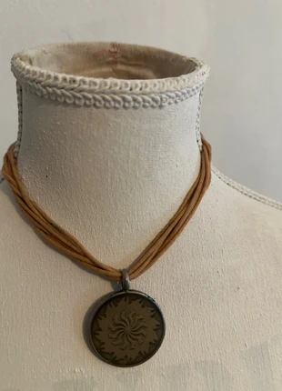 Ketting medaillon roze metaal vintage retro brocante artdeco, marca: brocante vintage, estado: Muito bom, €2.50, €3.33 inclui Proteção do Comprador