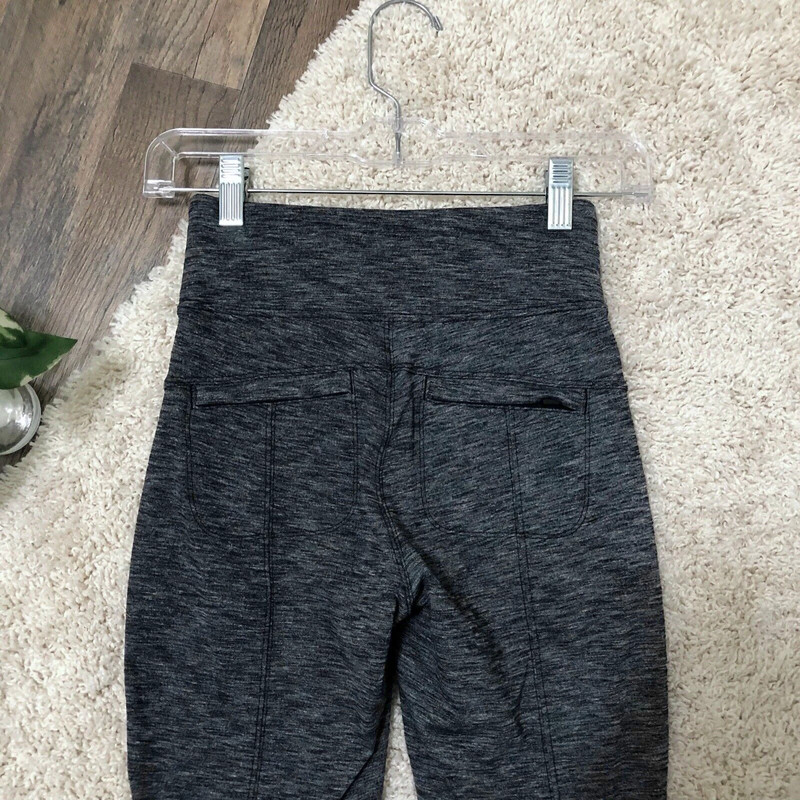 Athleta Size 2 Heather Gray Black High Rise Highline Hybrid Legging Pants 5