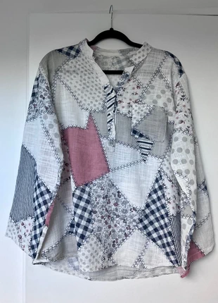 Blouse à carreaux patchwork, condition: New without tags, size: M / 38 / 10, €6.00, €7.00 includes Buyer Protection