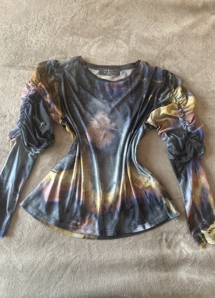 Mesh tie dye ruched long sleeve top, brand: Primark, condition: Very good, size: XXL / 16, £10.00, £11.20 includes Buyer Protection