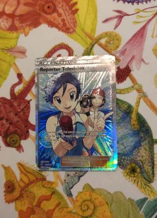 Super rare Trainer Card Tv report Full art Holo pokemon card 2018, marke: Pokémon, zustand: Neu, mit Etikett, 50,00 €, 53,20 € inklusive Vinted-Käuferschutz
