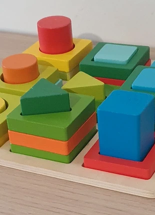 Jeu éducatif en bois – Empilement de formes et couleurs 18m+, marca: Jeu en bois, estado: Muy bueno, tamaño: Talla única, 6,00 €, 7,00 € Protección al comprador incluida
