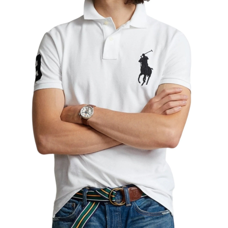 Ralph Lauren Big Pony Short Sleeve Classic Cotton Polo Shirt • Boys' (L) • White 1