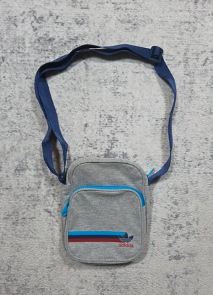 🎒 Sac Bandoulière Adidas Originals Gris Chiné Logo Trefoil Vintage, brand: adidas, condition: Very good, €24.99, €26.94 includes Buyer Protection Pro