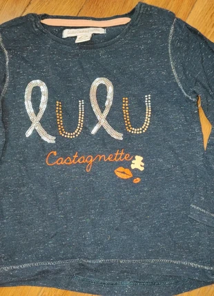 Haut manche longue lulu castagnette , merk: Lulu Castagnette, staat: Heel goed, maat: 18-24 maanden / 86 cm, € 1,00, € 1,75 inclusief Kopersbescherming