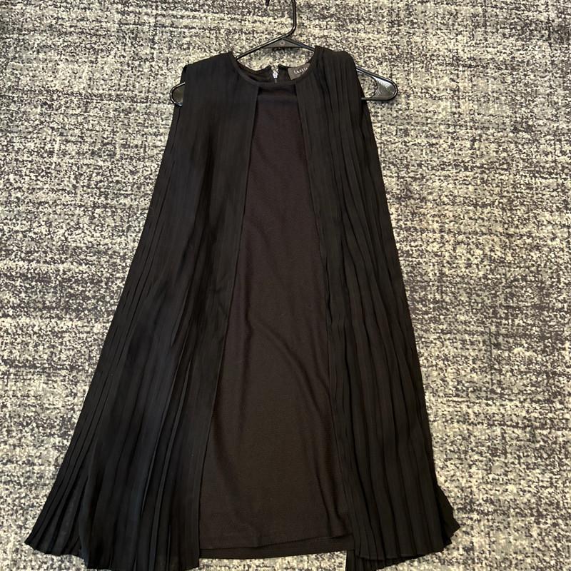 Black Midi Business Dress With Pockets 1