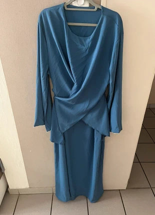 Robe Abaya Bleu – Taille Unique – Neuve Jamais Portée, marca: Boohoo, estado: Nuevo sin etiquetas, tamaño: Talla única, 18,00 €, 19,60 € Protección al comprador incluida