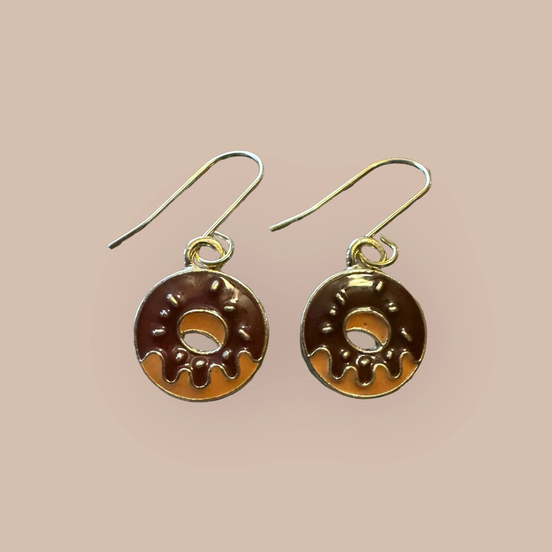 Chocolate Donut Earrings