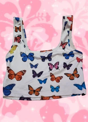 top kidcore con farfalle, marque: Shein, état: Très bon état, taille: M / 38 / 10, 2,00 €, 2,80 € Protection acheteurs incluse