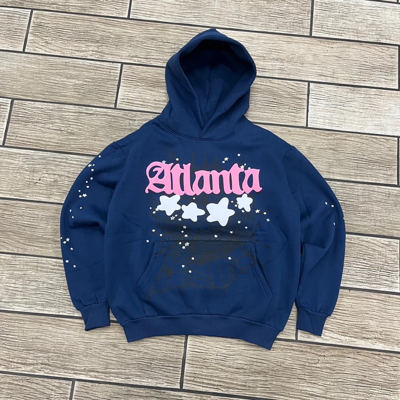 Sp5der Atlanta Hoodie Navy 1