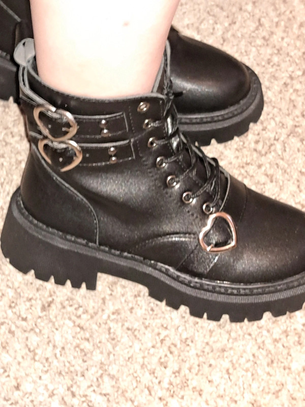 Heart Buckle Combat Boots 3